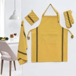 Sensei Maison Tabliers Et Torchons Lot De 3 Torchons Coton Safran 50x70 Cm -Tabliers et torchons Soldes lot de 3 torchons coton safran 50x70 cm 2