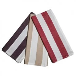 Sensei Maison Tabliers Et Torchons Lot De 3 Torchons En Coton Assortis Cardinal/ficelle 45x70 Cm
