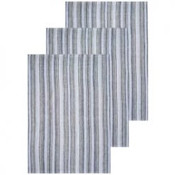 Sensei Maison Tabliers Et Torchons Lot De 3 Torchons En Lin Lavé Indigo 50x70 Cm