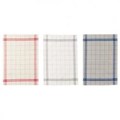 Coucke Tabliers Et Torchons Lot De 3 Torchons En Lin Multicolore 50x75