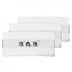 Sensei Maison Tabliers Et Torchons Lot De 3 Torchons Gaufrés Blanc 50x70 Cm