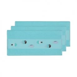 Sensei Maison Tabliers Et Torchons Lot De 3 Torchons Gaufrés Bleu Turquoise 50x70 Cm