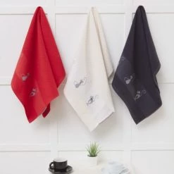 Sensei Maison Tabliers Et Torchons Lot De 3 Torchons Gaufrés Carbone 50x70 Cm -Tabliers et torchons Soldes lot de 3 torchons gaufres carbone 50x70 cm 3