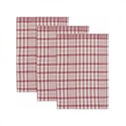 Sensei Maison Tabliers Et Torchons Lot De 3 Torchons Une Face éponge Cardinal 50x70 Cm