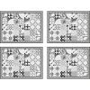 99Déco Lot De 4 Sets De Table 30x40cm
