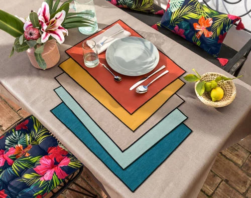 Becquet Lot De 4 Sets De Table Beige En Lin 35x48 3 Becquet Lot De 4 Sets De Table Beige En Lin 35x48 – Image 3