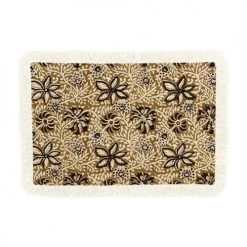 Pirouette Paris Lot De 4 Sets De Table En Coton Camel Avec Franges 43x28