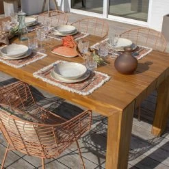 Now’s Home Lot De 4 Sets De Table En Coton Terracotta Avec Franges -Tabliers et torchons Soldes lot de 4 sets de table en coton terracotta avec franges 2