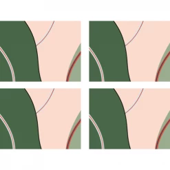 99Déco Lot De 4 Sets De Table Graphisme Coloré 30x40cm