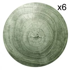 Pirouette Paris Lot De 6 Sets De Table Effet Bois Gris D38cm