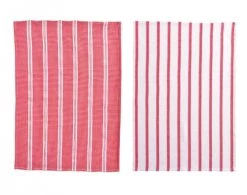 Becquet Tabliers Et Torchons Lot De 6 Torchons 50x65 Rouge En Coton