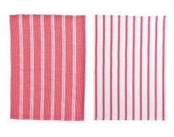 Becquet Tabliers Et Torchons Lot De 3 Torchons 50x65 Rouge En Coton -Tabliers et torchons Soldes lot de 6 torchons 50x65 rouge en coton 4