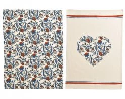 Becquet Tabliers Et Torchons Lot De 6 Torchons 50x70 Bleu En Coton