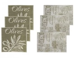 Becquet Tabliers Et Torchons Lot De 6 Torchons 50x70 Vert En Coton