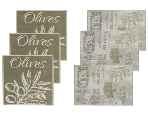 Becquet Tabliers Et Torchons Lot De 6 Torchons 50x70 Vert En Coton 1 Becquet Tabliers Et Torchons Lot De 6 Torchons 50x70 Vert En Coton