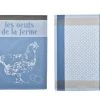 Becquet Tabliers Et Torchons Lot De 6 Torchons Bleu En Coton 50x70