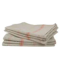 Linandelle Tabliers Et Torchons Lot De 6 Torchons En Lin Bleu -Tabliers et torchons Soldes lot de 6 torchons en lin orange 1