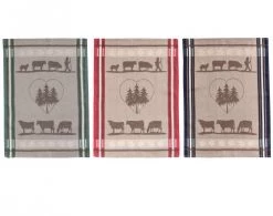 Becquet Tabliers Et Torchons Lot De 6 Torchons Gris En Coton 50x70