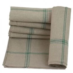 Linandelle Tabliers Et Torchons NORMANDIE : Lot De 6 Torchons De Cuisine Pur Lin Vert 50x75