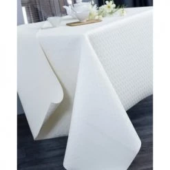 Nydel Protèges Table Protège Table PVC Blanc Ovale 135x220 Cm