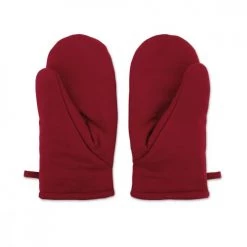 Remember Tabliers Et Torchons Set De 2 Gants De Cuisine Coton Rouge -Tabliers et torchons Soldes set de 2 gants de cuisine coton rouge 2