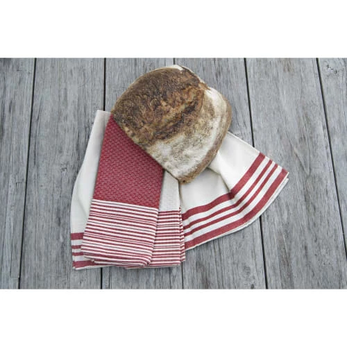 Febronie Tabliers Et Torchons Set De 3 Torchons En Coton 60x40 Rouge Et écru 3 Febronie Tabliers Et Torchons Set De 3 Torchons En Coton 60x40 Rouge Et écru – Image 3