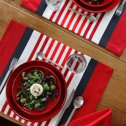 Maison Jean-Vier Sets De Table Set De Table Coton Rouge 41x52 -Tabliers et torchons Soldes set de table coton rouge 41x52 5