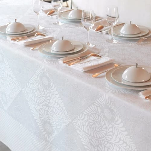 Le Jacquard Français Sets De Table Set De Table En Coton Blanc 54 X 38 2 Le Jacquard Français Sets De Table Set De Table En Coton Blanc 54 X 38 – Image 2
