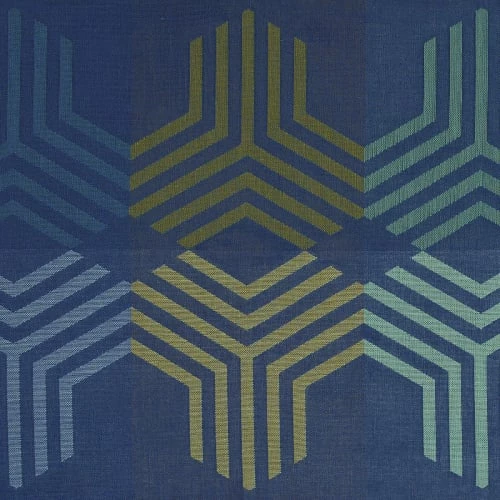 Le Jacquard Français Sets De Table Set De Table En Coton Fusion Bleu 50 X 36 3 Le Jacquard Français Sets De Table Set De Table En Coton Fusion Bleu 50 X 36 – Image 3