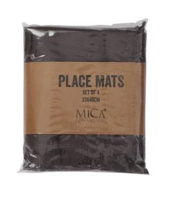 Mica Decorations Sets De Table Set De Table En Coton Gris - Lot De 4 -Tabliers et torchons Soldes set de table en coton gris lot de 4 8