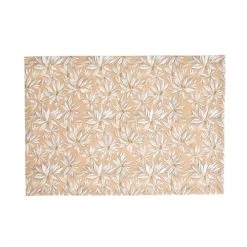 Gabrielle Paris Sets De Table Set De Table En Coton Imprimé Feuille Beige 35x50