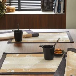 Le Jacquard Français Sets De Table Set De Table En Coton Leopard 50 X 36