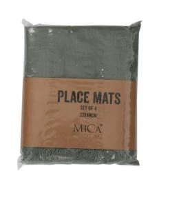 Mica Decorations Sets De Table Set De Table En Coton Vert - Lot De 4 -Tabliers et torchons Soldes set de table en coton vert lot de 4 4