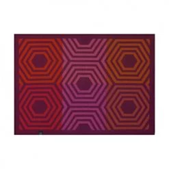 Le Jacquard Français Sets De Table Set De Table En Coton Vibration Prune 50 X 36