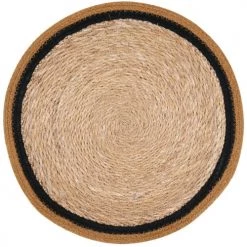 Maisons Du Monde Sets De Table Set De Table En Jonc De Mer Et Jute Beige, Jaune Et Noir