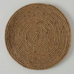Wadiga Sets De Table Set De Table En Jute Rond D38cm -Tabliers et torchons Soldes set de table en jute rond d38cm 5
