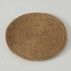 Wadiga Sets De Table Set De Table En Jute Rond D38cm -Tabliers et torchons Soldes set de table en jute rond d38cm 6