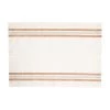 Gabrielle Paris Sets De Table Set De Table En Lin Lavé Large Rayures Beige/blanc 35x50