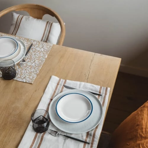 Gabrielle Paris Sets De Table Set De Table En Lin Lavé Large Rayures Beige/blanc 35x50 4 Gabrielle Paris Sets De Table Set De Table En Lin Lavé Large Rayures Beige/blanc 35x50 – Image 4