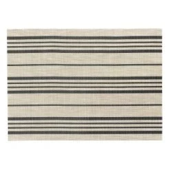 Winkler Sets De Table Set De Table En Polyester Naturel/gris 33 X 45 -Tabliers et torchons Soldes set de table en polyester naturel noir 33 x 45