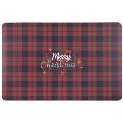 Maisons Du Monde Linge De Table De Noël Set De Table En Polypropylène à Motifs Tartan Rouges, Verts Et Blancs - Lot De 4