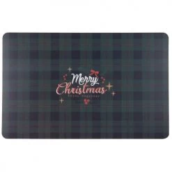 Maisons Du Monde Linge De Table De Noël Set De Table En Polypropylène à Motifs Tartan Verts - Lot De 4