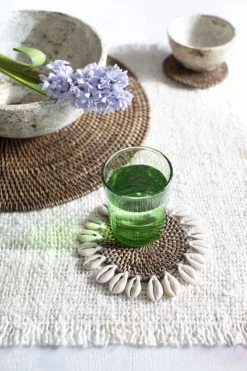 Bazar Bizar Sets De Table Set De Table En Rotin Brun Et Naturel -Tabliers et torchons Soldes set de table en rotin brun et naturel 4