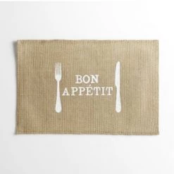 Home Maison Sets De Table Set De Table En Sisal Imprimé "couverts" Sisal Naturel 45 X 30 -Tabliers et torchons Soldes set de table en sisal imprime couverts sisal naturel 45 x 30 2