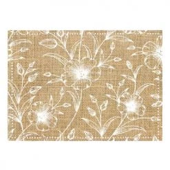 STC Sets De Table Set De Table En Toile De Jute Feuilles 30x42cm