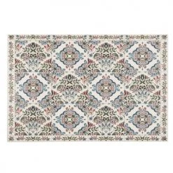 Maisons Du Monde Sets De Table Set De Table En Vinyle Blanc Et Multicolore Motifs Carreaux De Ciment Végétal 30x45