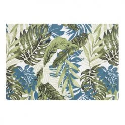 Maisons Du Monde Sets De Table Set De Table En Vinyle Imprimé Végétal Vert Et Vert Kaki 30x45