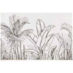 Maisons Du Monde Sets De Table Set De Table Imprimé Jungle Noir Et Blanc - Lot De 2