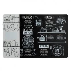 Maisons Du Monde Sets De Table Set De Table Imprimé Noir Et Blanc - Lot De 2