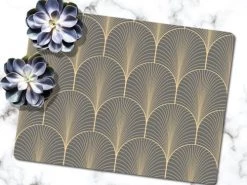 Le Grand Cirque Sets De Table Set De Table Klimt Gris 36x48cm -Tabliers et torchons Soldes set de table klimt gris 36x48cm 2